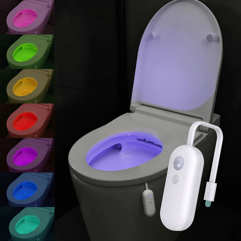 Luz Inteligente para Inodoro con Sensor de Movimiento - Recargable USB - LED RGB - Luz Nocturna para Baño